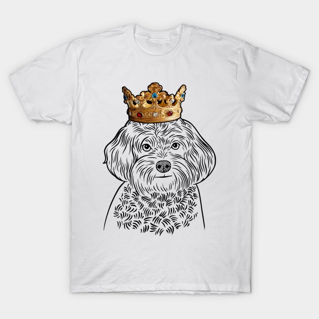 Maltipoo Dog King Queen Wearing Crown T-Shirt by millersye